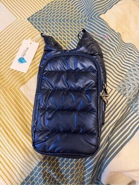 Wanderfull Navy Quilted Crossbody Bag- No strap